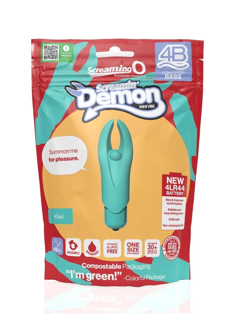 Load image into Gallery viewer, 4b Demon Rechargeable Silicone Mini Clitoral Stimulating Vibrator - Kiwi
