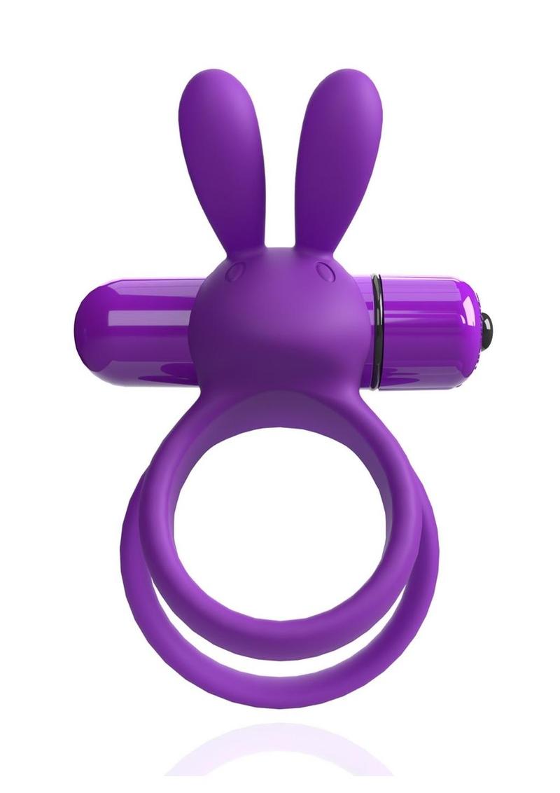 Load image into Gallery viewer, 4b Ohare XL Rechargeable Silicone Rabbit Vibrating Cock Ring - Grape/Purple - XLarge
