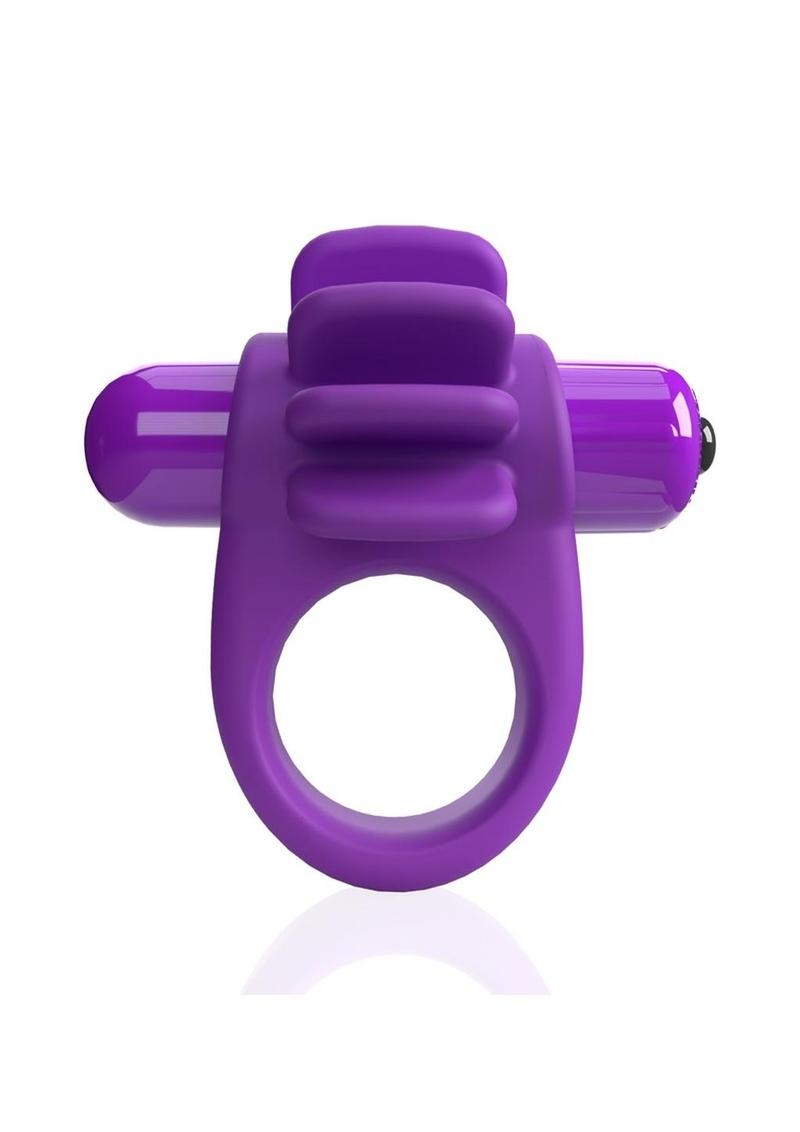 Load image into Gallery viewer, 4b Skooch Vibrating Cock Ring with Clitoral Stimulator - Grape/Purple
