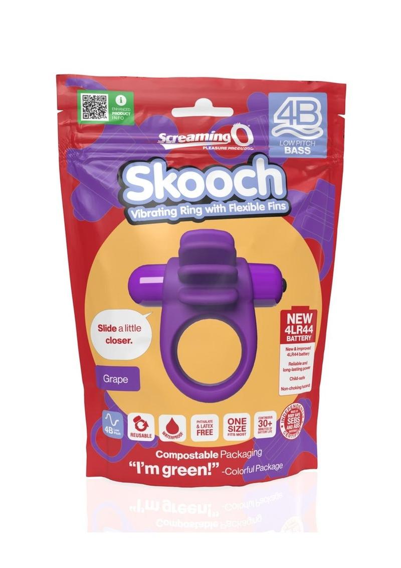 Load image into Gallery viewer, 4b Skooch Vibrating Cock Ring with Clitoral Stimulator - Grape/Purple
