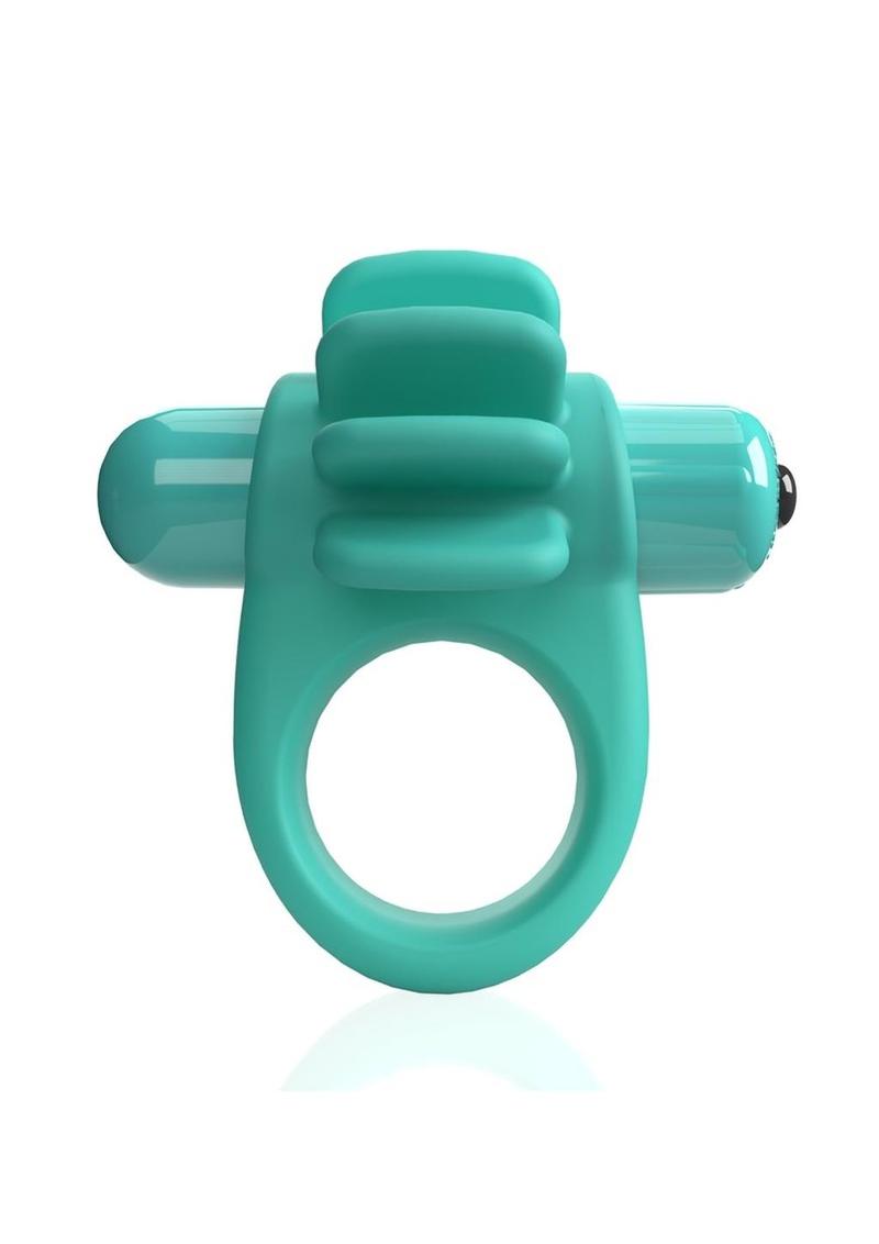 Load image into Gallery viewer, 4b Skooch Vibrating Cock Ring with Clitoral Stimulator - Green/Kiwi
