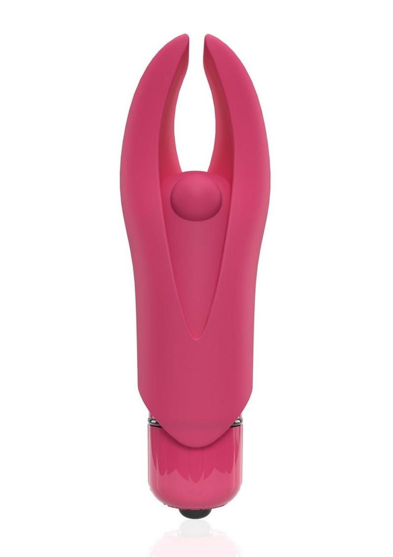 Load image into Gallery viewer, 4t Demon Rechargeable Silicone Mini Clitoral Stimulating Vibrator - Red/Strawberry
