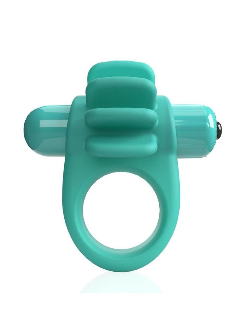 Load image into Gallery viewer, 4t Skooch Vibrating Cock Ring with Clitoral Stimulator - Green/Kiwi
