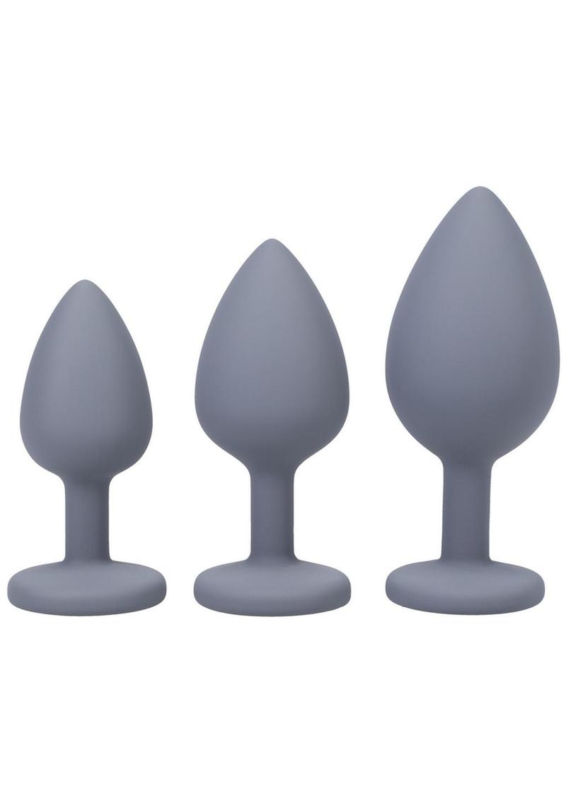 Load image into Gallery viewer, A-Play Silicone Anal Trainer - Gray/Grey - Set
