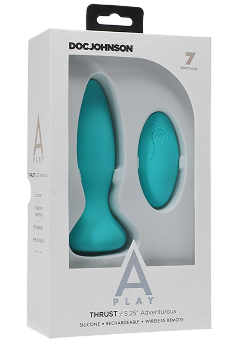 Load image into Gallery viewer, A-Play Thrust Adventurous Anal Plug with Remote Control - Teal
