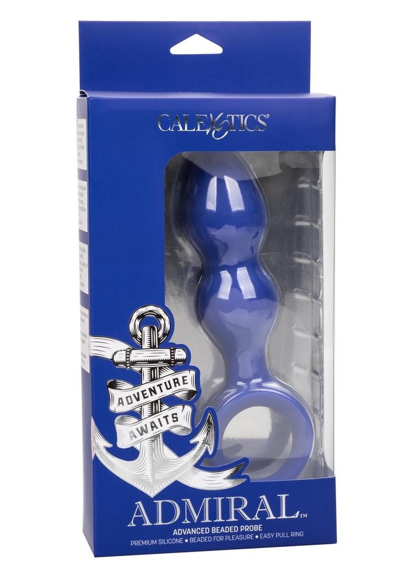 Load image into Gallery viewer, Admiral Advanced Beaded Silicone Anal Probe - Blue
