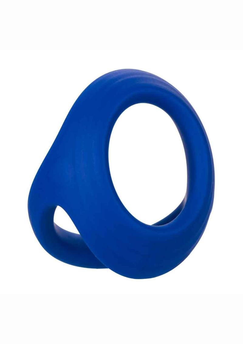 Load image into Gallery viewer, Admiral Cock and Ball Silicone Dual Ring - Blue
