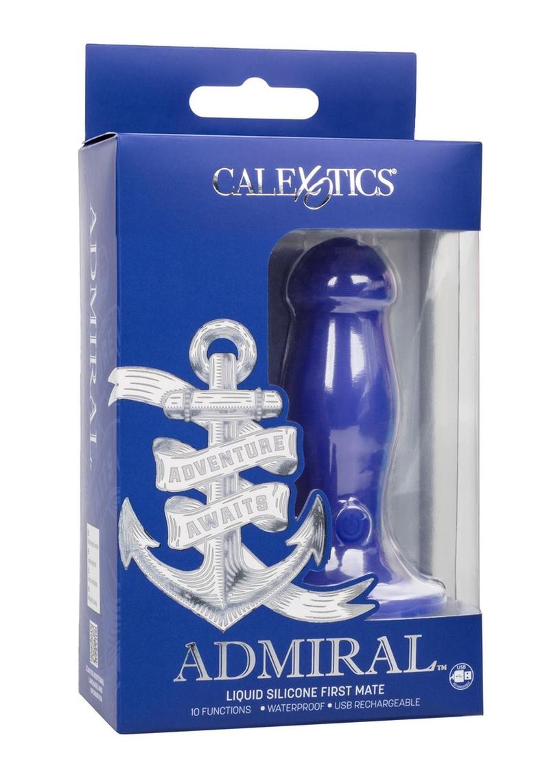 Load image into Gallery viewer, Admiral Liquid Silicone First Mate Rechargeable Anal Probe - Blue
