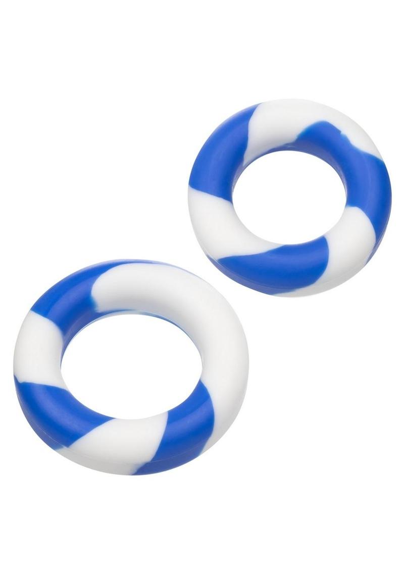 Load image into Gallery viewer, Admiral Silicone Cock Ring - Multicolor - 2 Piece Set
