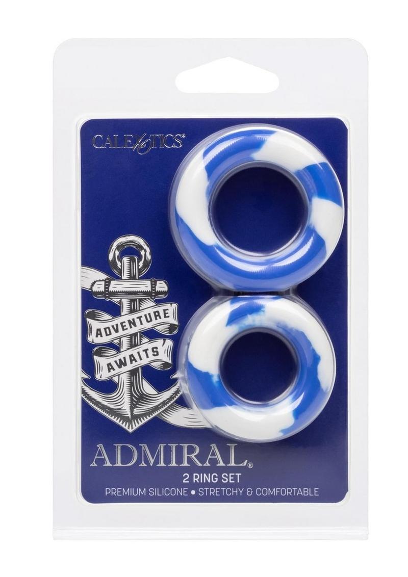 Load image into Gallery viewer, Admiral Silicone Cock Ring - Multicolor - 2 Piece Set
