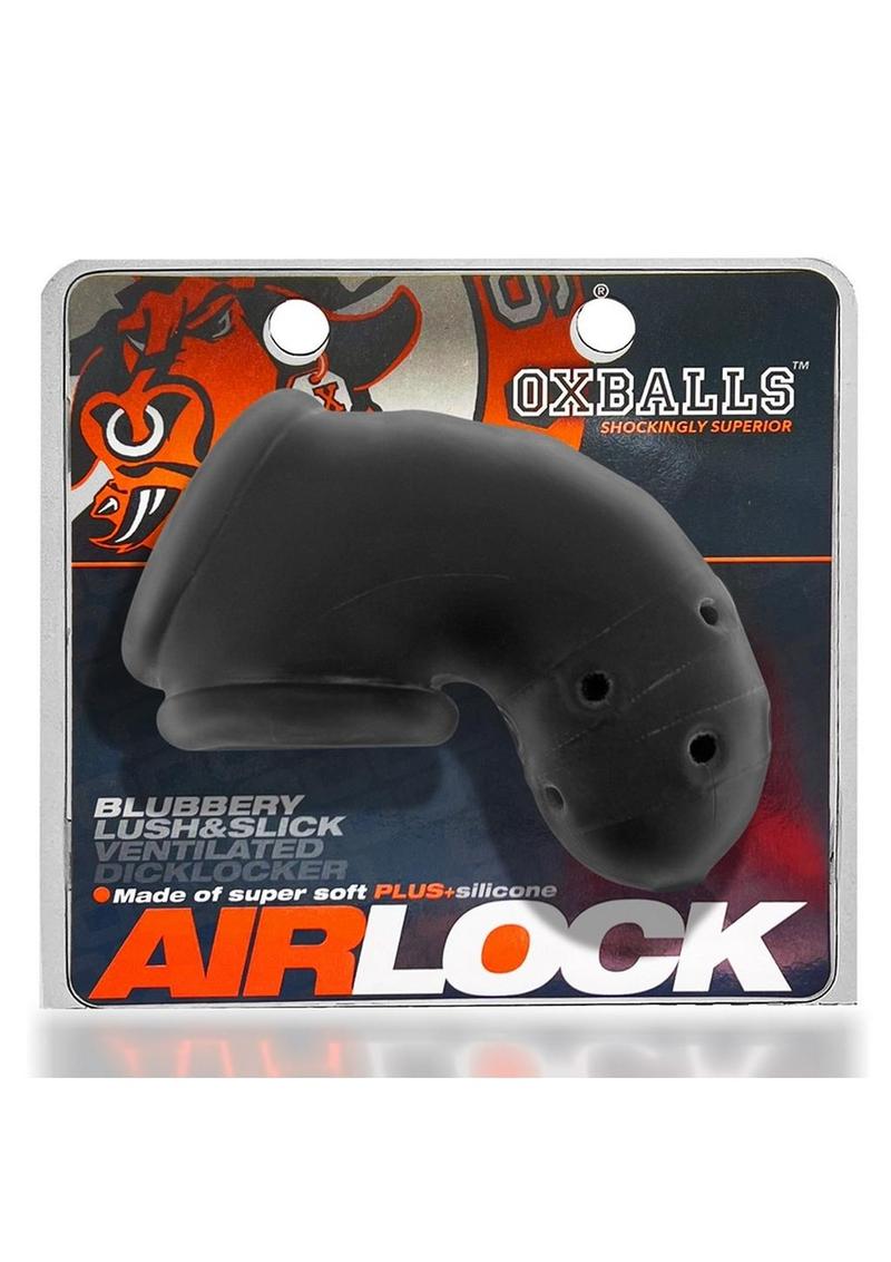 Load image into Gallery viewer, Airlock Air-Lite Vented Silicone Chastity - Black/Black Ice
