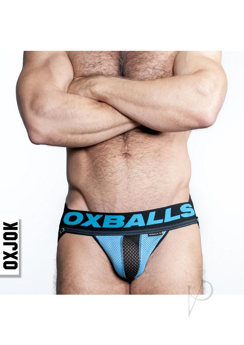 Load image into Gallery viewer, Airmesh Upthrust Slider-Strap Jock - Sky Blue - Large
