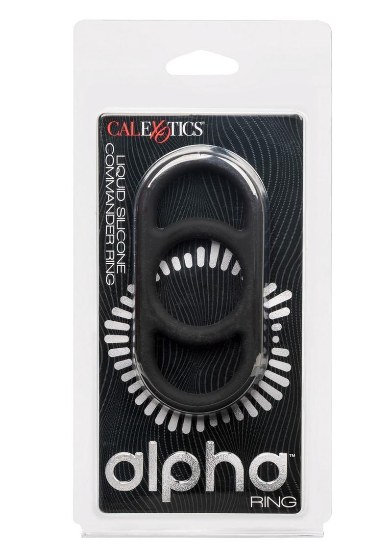 Load image into Gallery viewer, Alpha Liquid Silicone Commander Ring - Black
