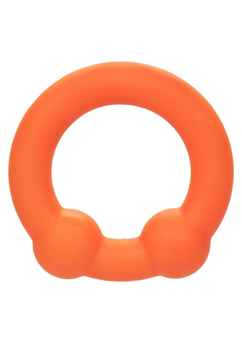 Load image into Gallery viewer, Alpha Liquid Silicone Dual Ball Ring - Orange
