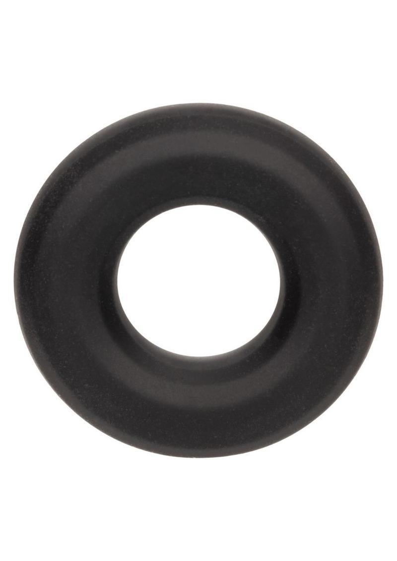 Load image into Gallery viewer, Alpha Liquid Silicone Prolong Cock Ring - Black - Medium
