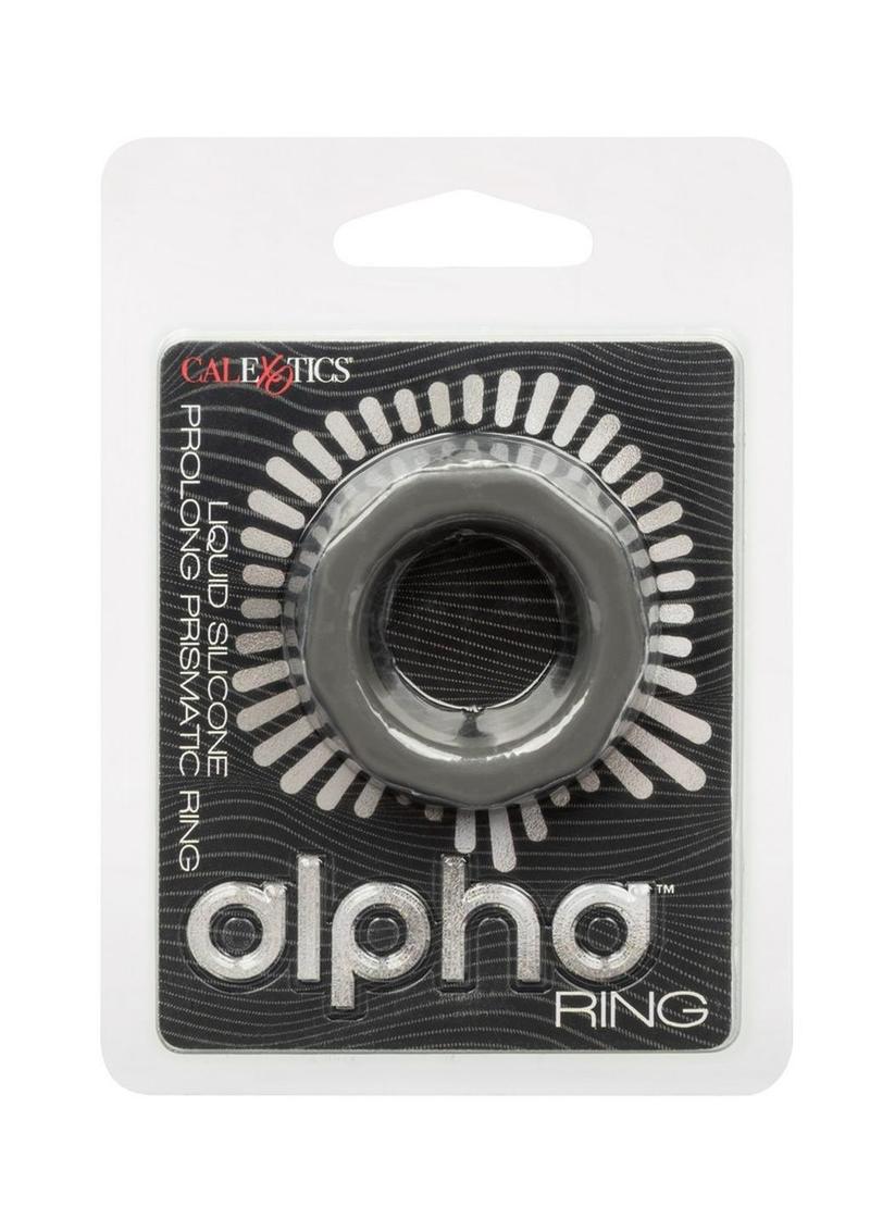 Load image into Gallery viewer, Alpha Liquid Silicone Prolong Presmatic Cock Ring - Gray/Grey
