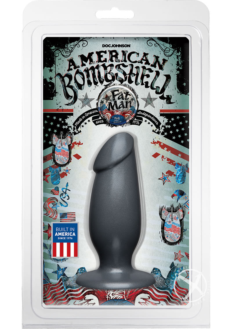 Load image into Gallery viewer, American Bombshell Fat Man Dildo - Grey/Gun Metal - 7in
