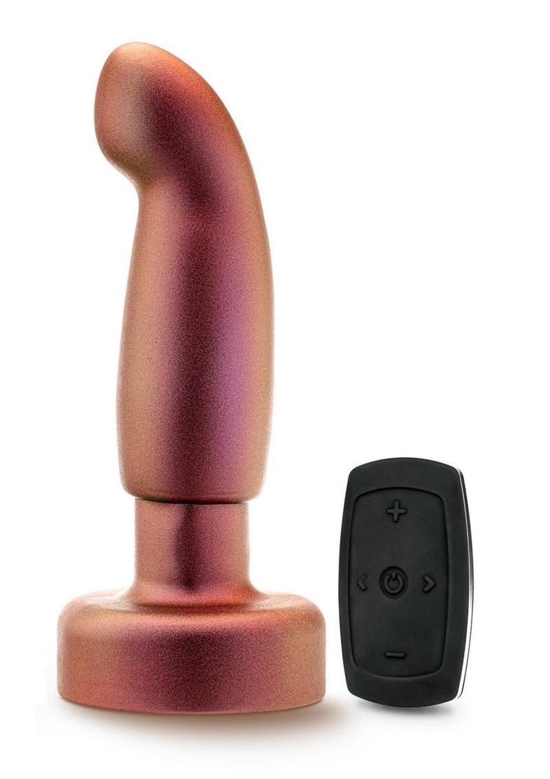 Load image into Gallery viewer, Anal Adventures Matrix Bionic Plug Rechargeable Silicone Anal Plug with Remote - Cosmic - Brown/Copper
