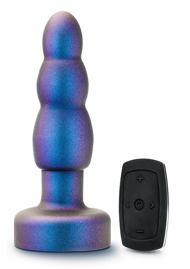 Load image into Gallery viewer, Anal Adventures Matrix Kinetic Plug Rechargeable Silicone Anal Plug with Remote- Space Age - Blue
