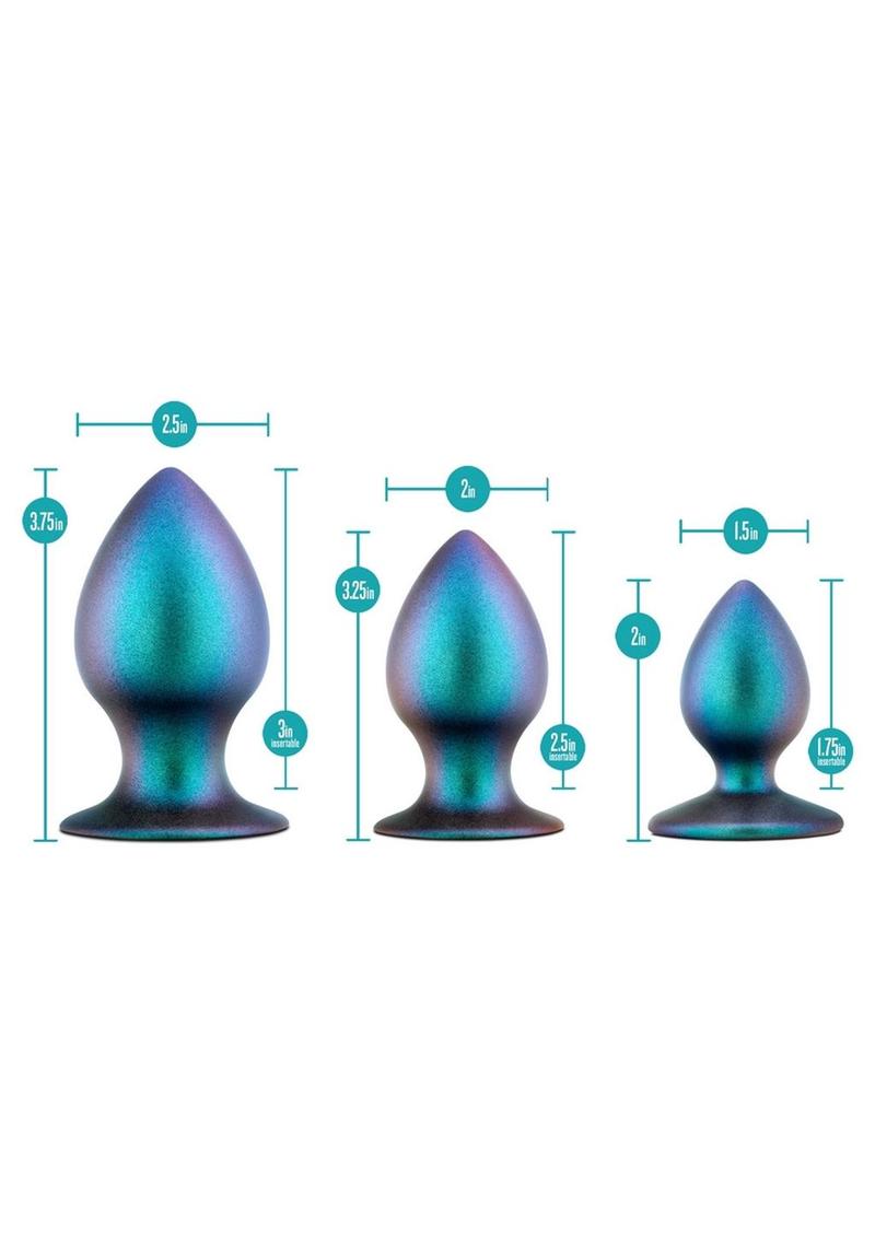 Load image into Gallery viewer, Anal Adventures Matrix Metaverse Plug Kit Silicone Anal Plug Set - Dark Millenium
