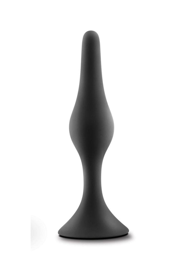 Load image into Gallery viewer, Anal Adventures Platinum Silicone Beginner Plug - Black - Large
