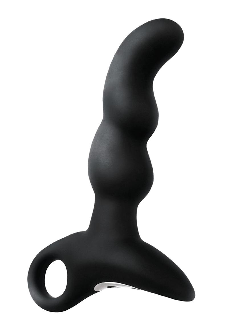 Load image into Gallery viewer, Anal-Ese Collection Rechargeable Vibrating Silicone Alpha Plug #4 - Black
