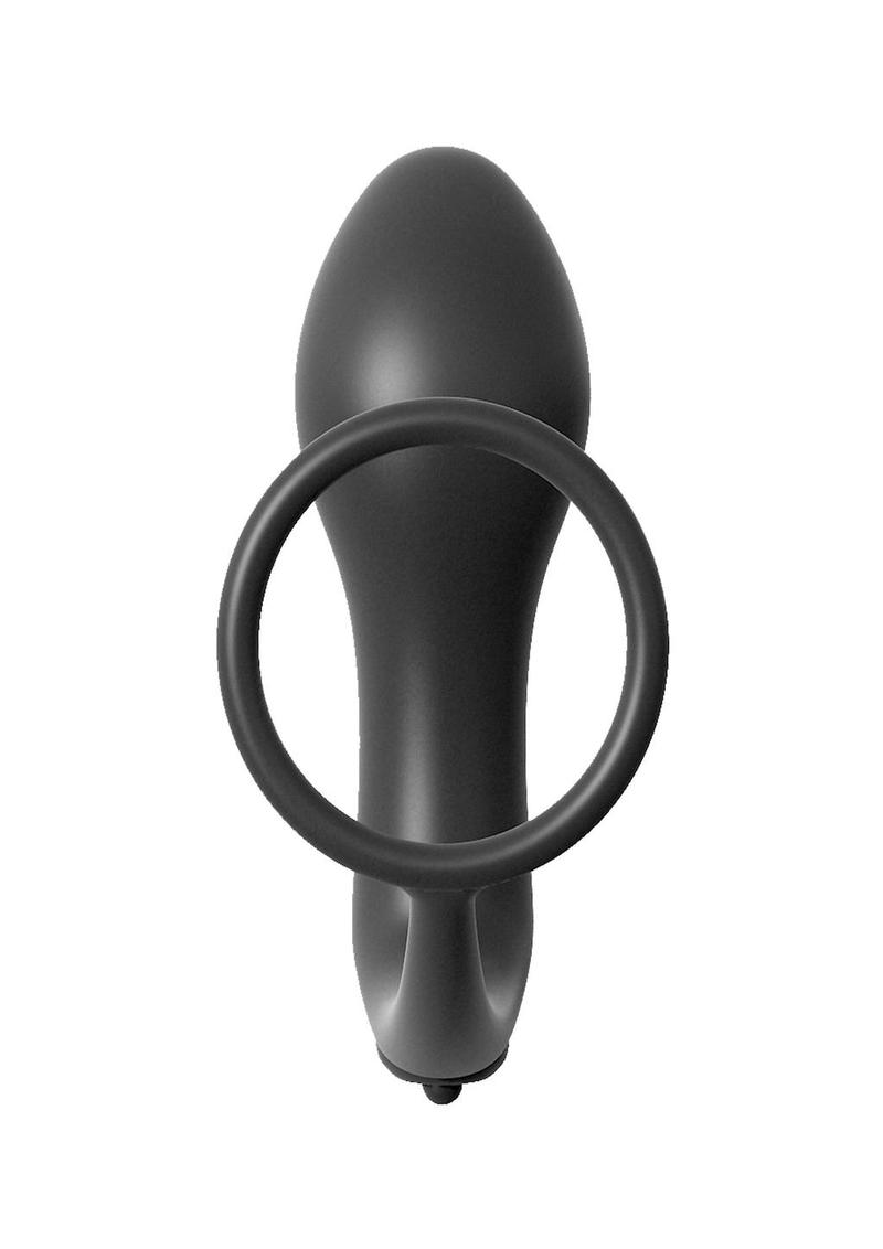 Load image into Gallery viewer, Anal Fantasy Collection Ass-Gasm Cockring Vibrating Plug Kit Silicone Waterproof - Black
