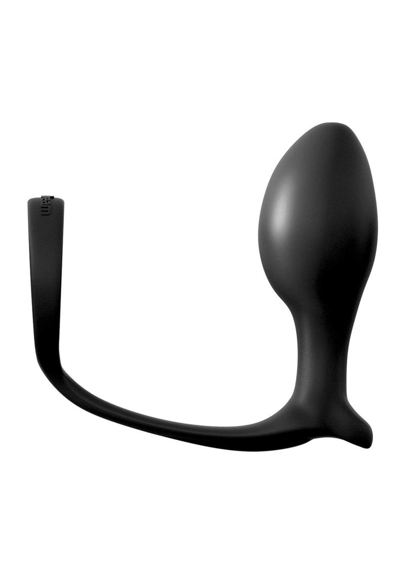 Load image into Gallery viewer, Anal Fantasy Collection Ass-Gasm Cockring Beginners Silicone Plug Slim - Black - 4in
