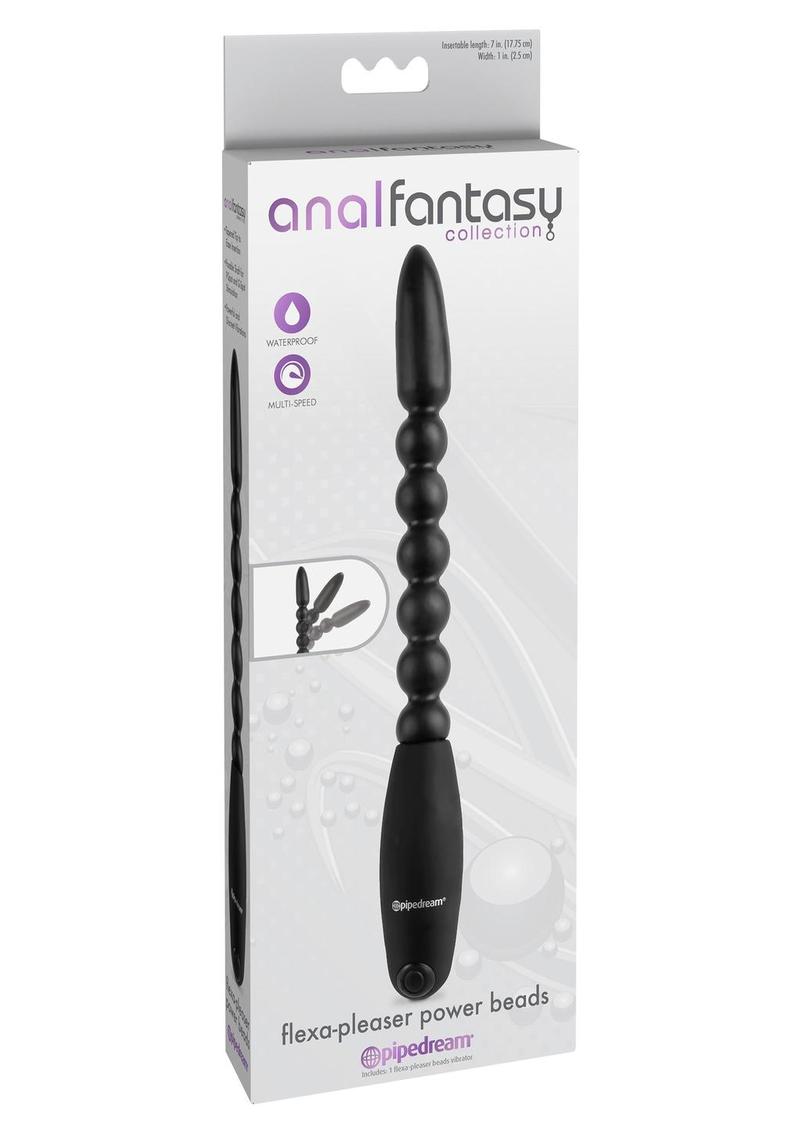 Load image into Gallery viewer, Anal Fantasy Collection Flexa Pleaser Power Beads Waterproof - Black - 7in
