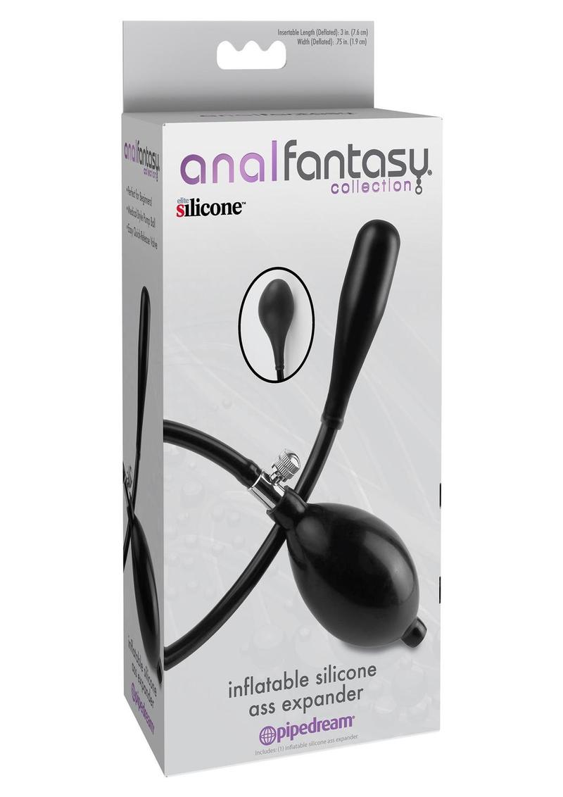 Load image into Gallery viewer, Anal Fantasy Collection Inflatable Silicone Ass Expander - Black - 3in
