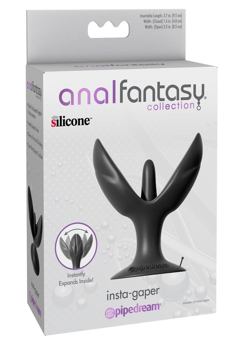 Load image into Gallery viewer, Anal Fantasy Collection Insta-Gaper Silicone Plug Expander - Black
