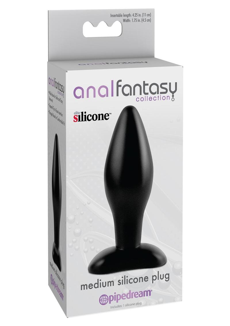 Load image into Gallery viewer, Anal Fantasy Collection Medium Silicone Plug Kit - Black - Medium - 4.25in
