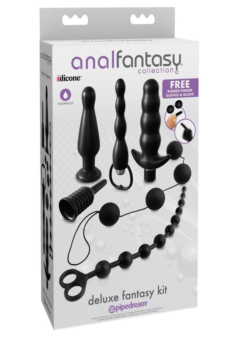 Load image into Gallery viewer, Anal Fantasy Collection Silicone Deluxe Fantasy Kit Waterproof - Black
