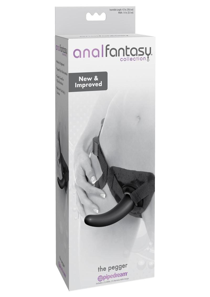 Load image into Gallery viewer, Anal Fantasy Collection The Pegger Strap-On - Black - 4.75in
