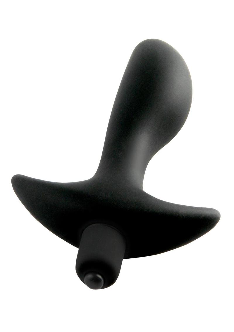 Load image into Gallery viewer, Anal Fantasy Collection Vibrating Perfect Silicone Plug Waterproof - Black - 3.5in
