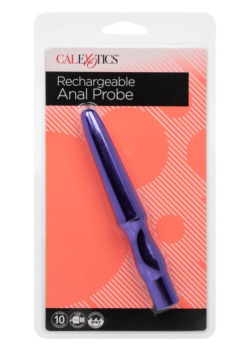 Load image into Gallery viewer, Anal Toys Rechargeable Silicone Anal Probe - Purple
