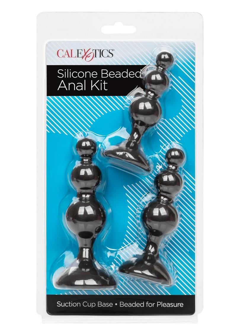 Load image into Gallery viewer, Anal Toys Silicone Beaded Anal Kit - Black
