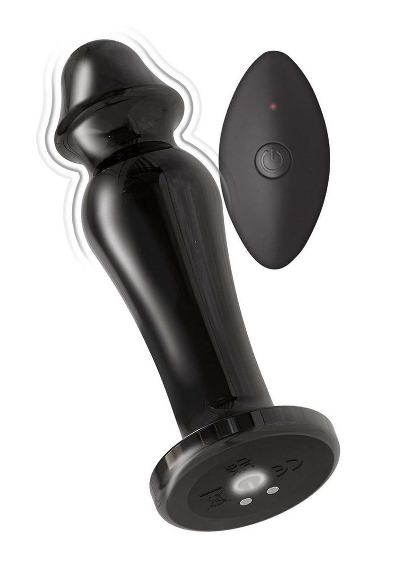 Load image into Gallery viewer, Ass-Sation Remote Control Rechargeable Vibrating Metal Anal Lover - Black/Metal
