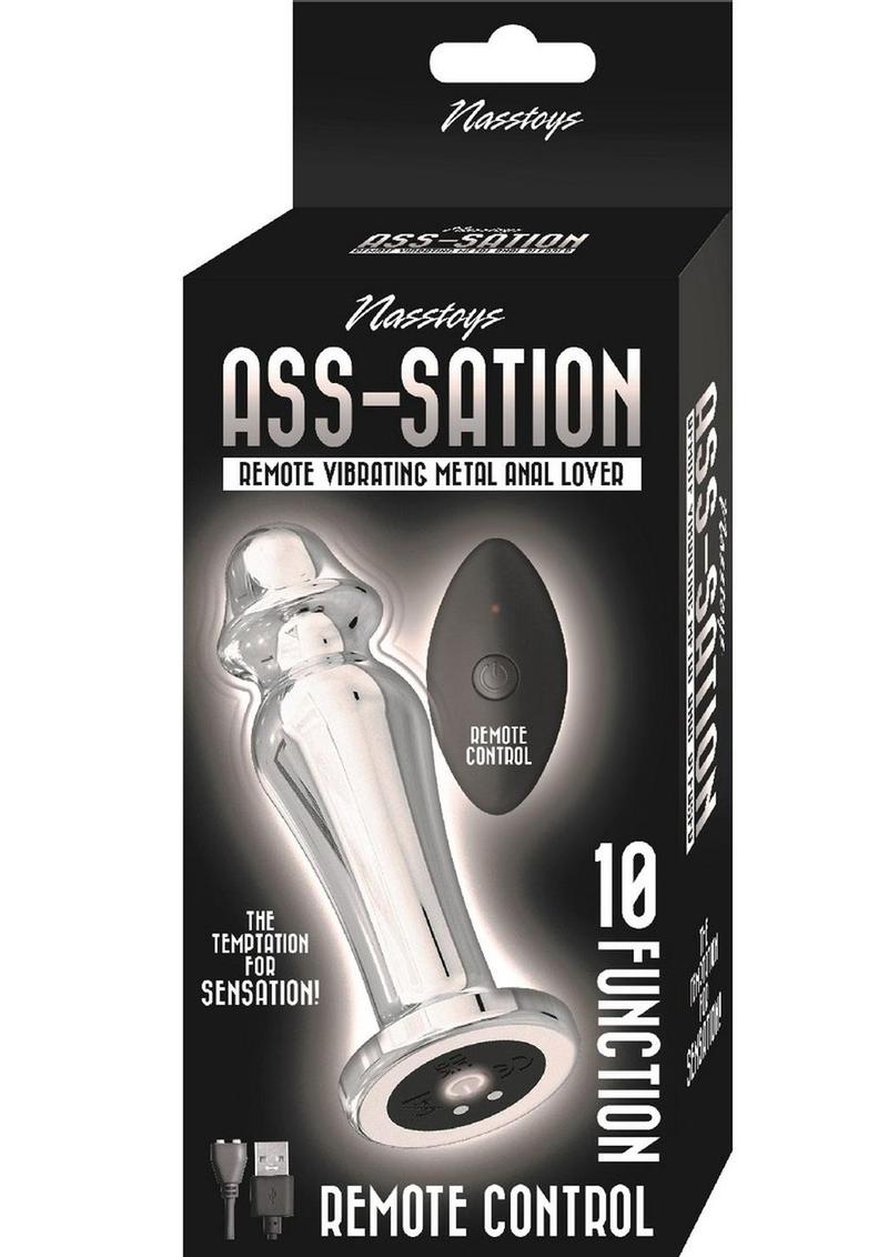 Load image into Gallery viewer, Ass-Sation Remote Control Rechargeable Vibrating Metal Anal Lover - Metal/Silver
