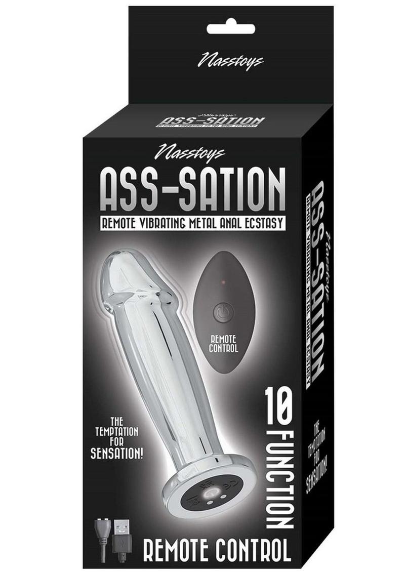 Load image into Gallery viewer, Ass-Sation Remote Control Vibrating Metal Anal Ecstasy - Metal/Silver
