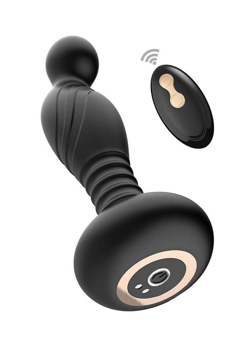 Load image into Gallery viewer, Ass-Sation Remote Vibrating Rechargeable Silicone P-Spot Plug
