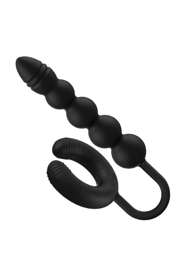 Load image into Gallery viewer, Atomic Dual Exciter Silicone Rechargeable Anal Stimulator - Black
