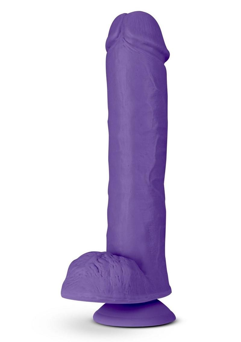 Load image into Gallery viewer, Au Naturel Bold Big John Dildo with Suction Cup and Balls - Purple - 11in
