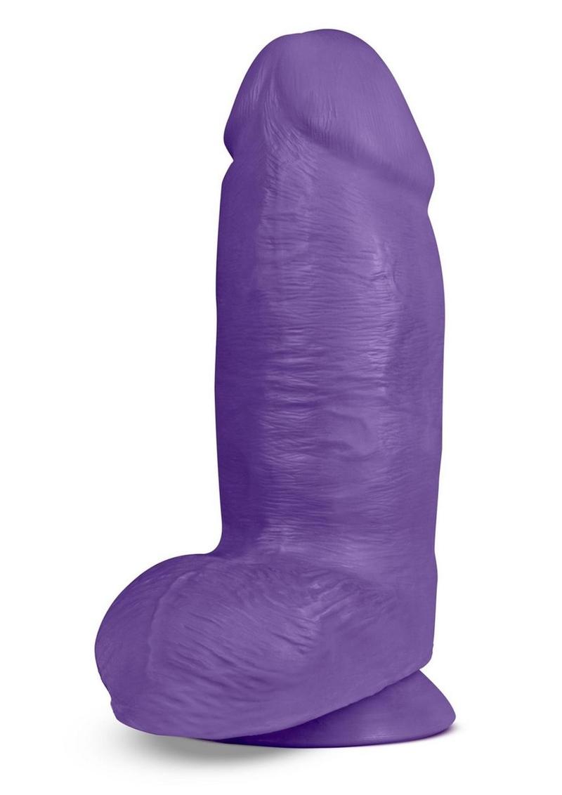 Load image into Gallery viewer, Au Naturel Bold Chub Dildo with Suction Cup and Balls - Purple - 10in
