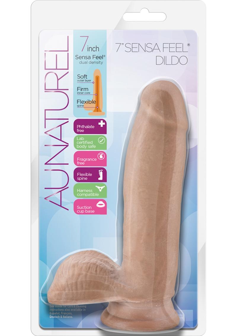 Load image into Gallery viewer, Au Naturel Sensa Feel Dildo with Suction Cup - Caramel - 7in
