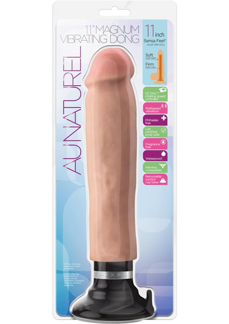 Load image into Gallery viewer, Au Naturel Sensa Feel Magnum Vibrating Dildo - Vanilla - 11in
