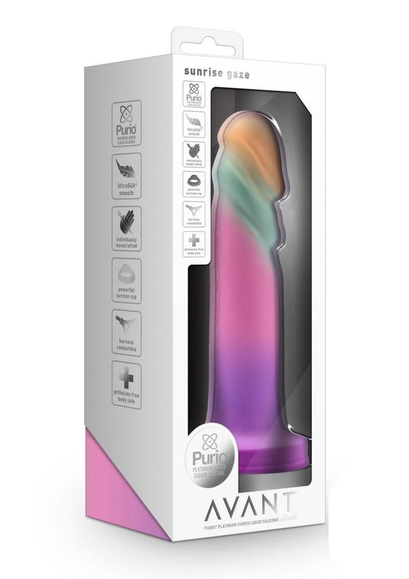 Load image into Gallery viewer, Avant Sunrise Gaze Silicone Dildo - Sherbet - Multicolor
