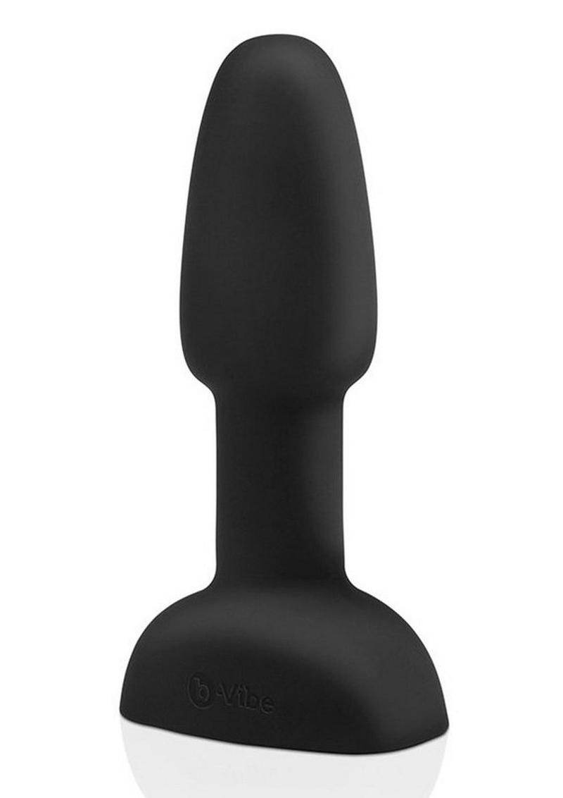 Load image into Gallery viewer, B-Vibe Rimming Petite Rechargeable Silicone Anal Plug with Remote Control - Black
