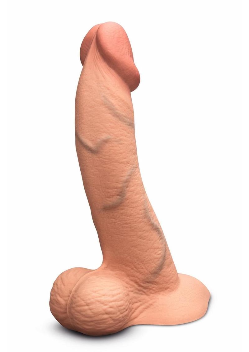 Load image into Gallery viewer, B-Vibe Slipskin Realistic Silicone Curved Dildo - Caramel - 10in
