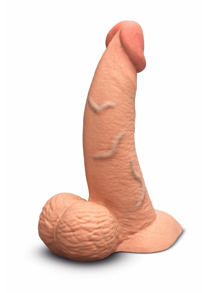 Load image into Gallery viewer, B-Vibe Slipskin Realistic Silicone Curved Dildo - Caramel - 6.5in
